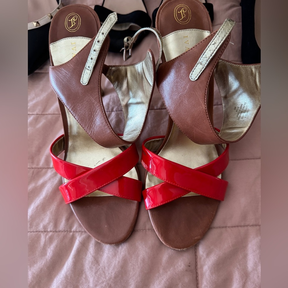 Ivanka Trump Red and Brown Heels